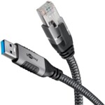 USB-A to RJ45 Ethernet Cable, 1.5 m