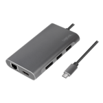 LogiLink Dockingstation USB 3.2 Gen1,USB-C,8-Port,PD,silber