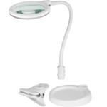LED Magnifying Lamp with Base and Clamp, 6 W