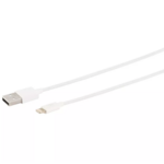 USB-A charging cable, 8-Pin, 2.0, ABS, white, 0.5m