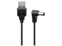 USB-DC cable 5.5 x 2.1 mm, 0.5 m, black