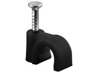 Cable Clip 6 mm, black, 6 mm, black