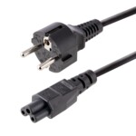 StarTech.com 3m (10ft) Laptop Power Cord, EU Schuko to C5, 2.5A 250V, 18AWG, Notebook / Laptop Replacement AC Cord, Printer/Power Brick Cord, Schuko CEE 7/7 to Clover Leaf IEC 60320 C5 - Laptop Charger Cable (753E-3M-POWER-LEAD) Strømkabel 3m Sort