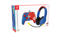 PDP Mario Dash Controller + headset Nintendo Switch, Nintendo Switch OLED Blå