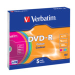 Verbatim Colours 5x DVD-R 4.7GB