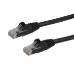 StarTech.com 1m CAT6 Cable - Black Snagless CAT 6 Wire - 100W RJ45 UTP 650MHz Category 6 Network Patch Cord UL/TIA (N6PATC1MBK) CAT 6 Ikke afskærmet parsnoet (UTP) 1m Patchkabel Sort