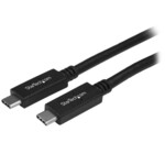 StarTech.com USB C to UCB C Cable - 3 ft / 1m - M/M - USB 3.0 (5Gbps) - USB C Charging Cable - USB Type C Cable - USB-C to USB-C Cable (USB315CC1M) USB Type-C kabel 1m Sort