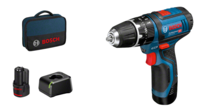 Bosch GSB 12V-15 Professional Slagboremaskine 2 batterier inkluderet 12V
