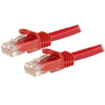 StarTech.com 1.5m CAT6 Cable - Red Snagless CAT 6 Wire - 100W RJ45 UTP 650MHz Category 6 Network Patch Cord UL/TIA (N6PATC150CMRD) CAT 6 Ikke afskærmet parsnoet (UTP) 1.5m Patchkabel Rød