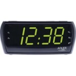 Adler AD 1121, Ur, Analog & digital, AM,FM, Automatisk tuning, LED, GrÃ¸n