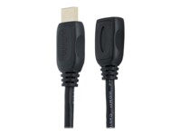 StarTech.com 2m (6ft) HDMI Extension Cable, Ultra HD HDMI Male to Female Cable, 4K HDMI Cable Extender, 4K 30Hz UHD HDMI Cable with Ethernet M/F, High Speed HDMI 1.4 Cable, 10.2Gbps - HDMI Cord Extender HDMI-forlængerkabel 2m Sort