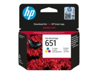 HP 651 Farve (cyan, magenta, gul) 300 sider