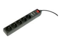 EnerGenie SPF5-C-10 Strømstødsbeskytter 5-stik 16A Sort 3m