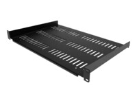 StarTech.com 1U Server Rack Shelf - Universal Vented Rack Mount Cantilever Tray for 19' Network Equipment Rack & Cabinet - Durable Design - Weight Capacity 55lb/25kg - 12' Deep Shelf, Black (SHELF-1U-12-FIXED-V) Rackhylde Sort