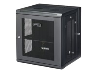 StarTech.com 12U 19' Wall Mount Network Cabinet - 16' Deep Hinged Locking Flexible IT Data Equipment Rack Vented Enclosure w/Shelf Stativindelukkekabinet Sort