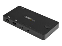 StarTech.com 2 Port USB C KVM - 4K 60Hz HDMI - Compact UHD Desktop KVM w/USB Type C Cables - Bus Powered MacBook ThinkPad KVM / audio-switch Desktop