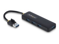 StarTech.com 4-Port USB-A Hub, 5Gbps, Bus Powered, Small Travel Mini Hub Sort