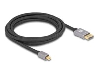 Delock DisplayPort kabel 3m Sort Grå