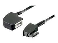 goobay 15m Forlængerkabel til telefon Sort