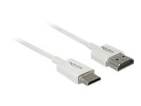 Delock Slim High Quality HDMI-kabel med Ethernet 2m Hvid