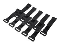 LogiLink Wire Strap Set with Velcro 15cm Sort