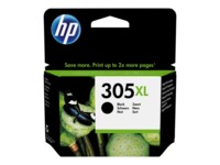 HP 305XL Pigmenteret sort 240 sider Blæk 3YM62AE