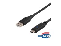 DELTACO USB Type-C kabel 2m Sort