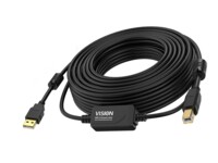 Vision USB-kabel 10m Sort