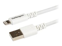 StarTech.com 3m (10ft) Long White Apple® 8-pin Lightning Connector to USB Cable for iPhone / iPod / iPad - Charge and Sync Cable (USBLT3MW) Lightning-kabel 3m Hvid