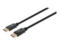 Manhattan DisplayPort 1.4 Cable, 8K@60hz, 3m, PVC Cable, Male to Male, With Latches, Fully Shielded, Black, Lifetime Warranty, Polybag DisplayPort kabel 3m Sort