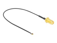 DeLOCK Koaksial 20cm Antennekabel Grey Sort