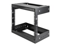 StarTech.com 8U 19' Wall Mount Network Rack - Adjustable Depth 12-20' Open Frame for Server Room /AV/Data/Computer Equipment w/Cage Nuts Rack Sort