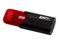 EMTEC B110 Click Easy 3.2 256GB USB 3.2 Gen 2 USB stick Sort Rød