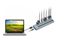 i-Tec USB 3.0 Charging HUB 13 port + Power Adapter 60 W Grå