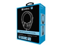 Sandberg MiniJack Headset Line-Mic Kabling Hovedtelefoner Sort