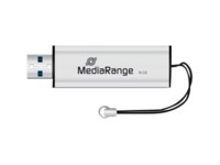MediaRange SuperSpeed 16GB USB 3.0 USB stick Sort Sølv