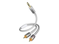 in-akustik Premium MP3 Audio Cable Audiokabel 5m Sølv Hvid