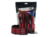 CableMod PRO Series ModMesh Strømforlængerkabelsæt Sort Rød