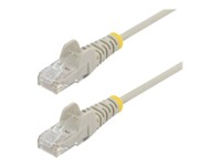 StarTech.com 2m Slim LSZH CAT6 Ethernet Cable, 10 Gigabit Snagless RJ45 100W PoE Patch Cord, CAT 6 10GbE UTP Network Cable w/Strain Relief, Grey, Fluke Tested/ETL, Low Smoke Zero Halogen - Category 6 - 28AWG (N6PAT200CMGRS) CAT 6 2m Patchkabel Grey