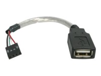StarTech.com 6in USB 2.0 A to USB 4 Pin to Motherboard Header Adapter F/F - USB cable - USB (F) to 4 pin USB 2.0 header (F) - USBMBADAPT USB-kabel 15cm