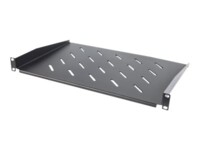 Intellinet 19' Cantilever Shelf, 1U, Shelf Depth 350mm, Vented, Black Rackhylde Sort
