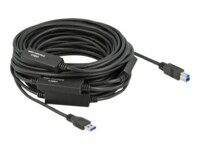 Delock USB-kabel 20m Sort