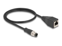 DeLOCK CAT 5e S/FTP 50cm Netværkskabel Sort