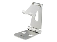 StarTech.com Phone and Tablet Stand - Foldable Universal Mobile Device Holder - phones/Tablets - Adjustable Cell Phone Stand for Desk (USPTLSTND) Skrivebordsstander Sølv P/N: DK30CHPH