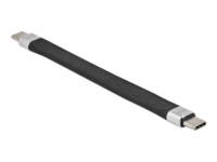 Delock USB Type-C kabel 13cm Sort Sølv