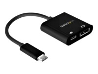 StarTech.com USB C to DisplayPort Adapter with Power Delivery, 8K 60Hz/4K 120Hz USB Type C to DP 1.4 Monitor Video Converter w/60W PD Pass-Through Charging, HBR3, Thunderbolt 3 Compatible - USB-C Male to DP Female (CDP2DP14UCPB) USB / DisplayPort adapter 