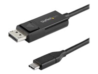 StarTech.com 3ft (1m) USB C to DisplayPort 1.2 Cable 4K 60Hz, Bidirectional DP to USB-C or USB-C to DP Reversible Video Adapter Cable, HBR2/HDR, USB Type C/Thunderbolt 3 Monitor Cable - 4K USB-C to DP Cable DisplayPort kabel 1m Sort
