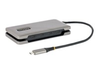 StarTech.com 4-Port USB-C Hub, 4x USB-C Ports, USB 3.1 10Gbps, Portable USB C Hub with 100W Power Delivery Pass-Through, Portable USB Type C Hub w/ 9.8in (25cm) Wrap-Around Cable - USB Expansion Hub (HB31CM4CPD3) Sort Grå