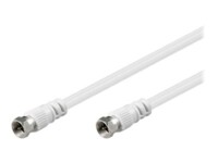 Mercodan Antennekabel Dobbelt afskærmet koaksial 2.5m Hvid Hvid