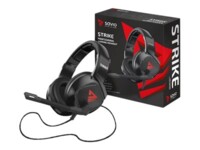 SAVIO STRIKE Kablet Høretelefoner Sort Rød